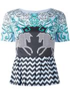 Mary Katrantzou Showmanship Print Peplum Top