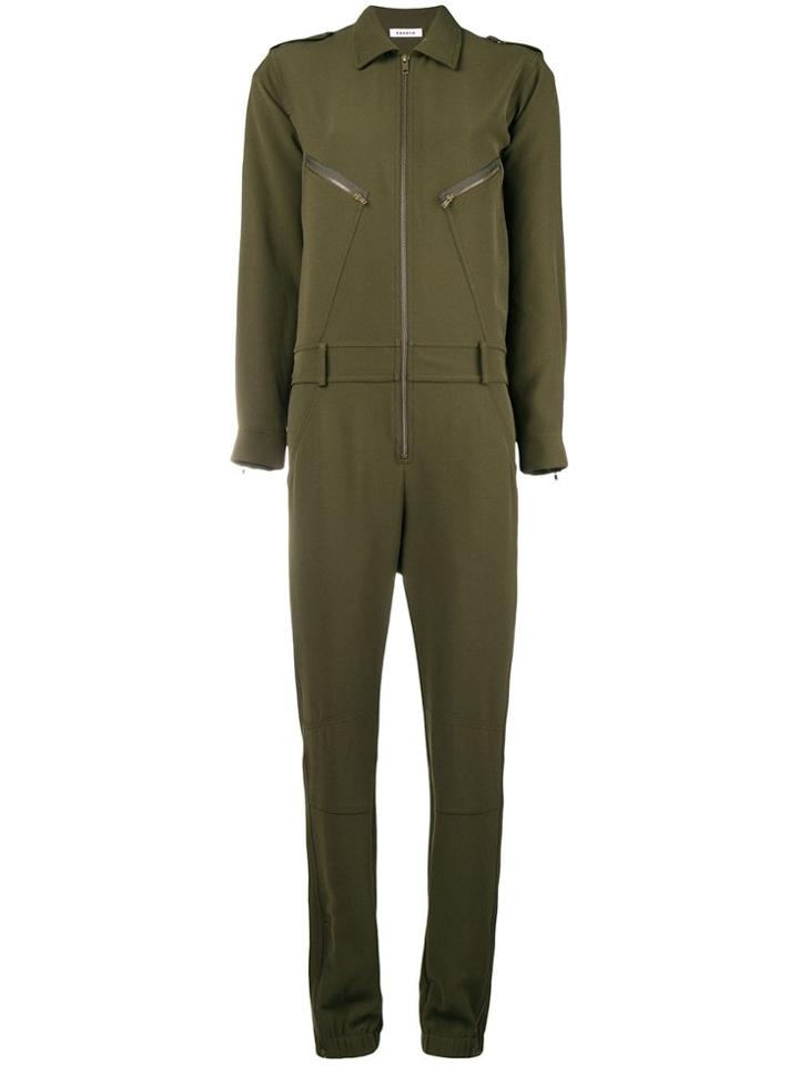 P.a.r.o.s.h. Slim-fit Zipped Jumpsuit - Green