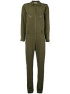 P.a.r.o.s.h. Slim-fit Zipped Jumpsuit - Green