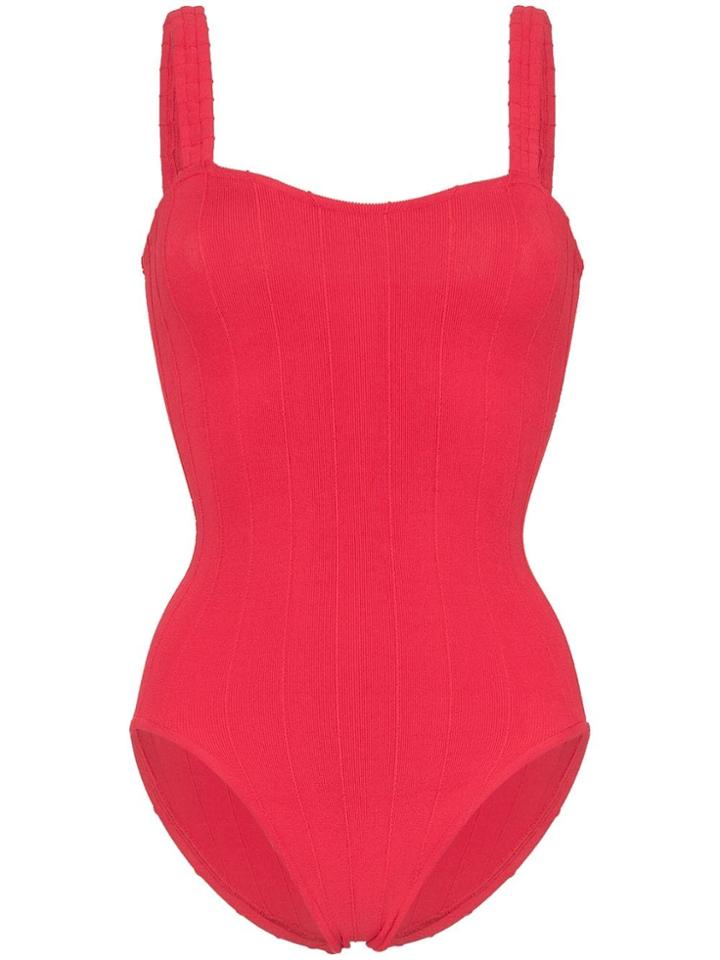 Hunza G Athena Nile Ribbed Swimsuit - Red