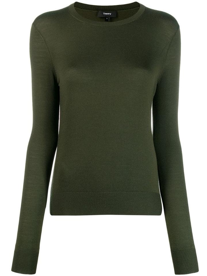 Theory Crewneck Jumper - Green