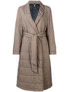 Eleventy Belted Raincoat - Nude & Neutrals
