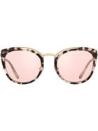 Prada Cat Eye Mirror Sunglasses - Pink