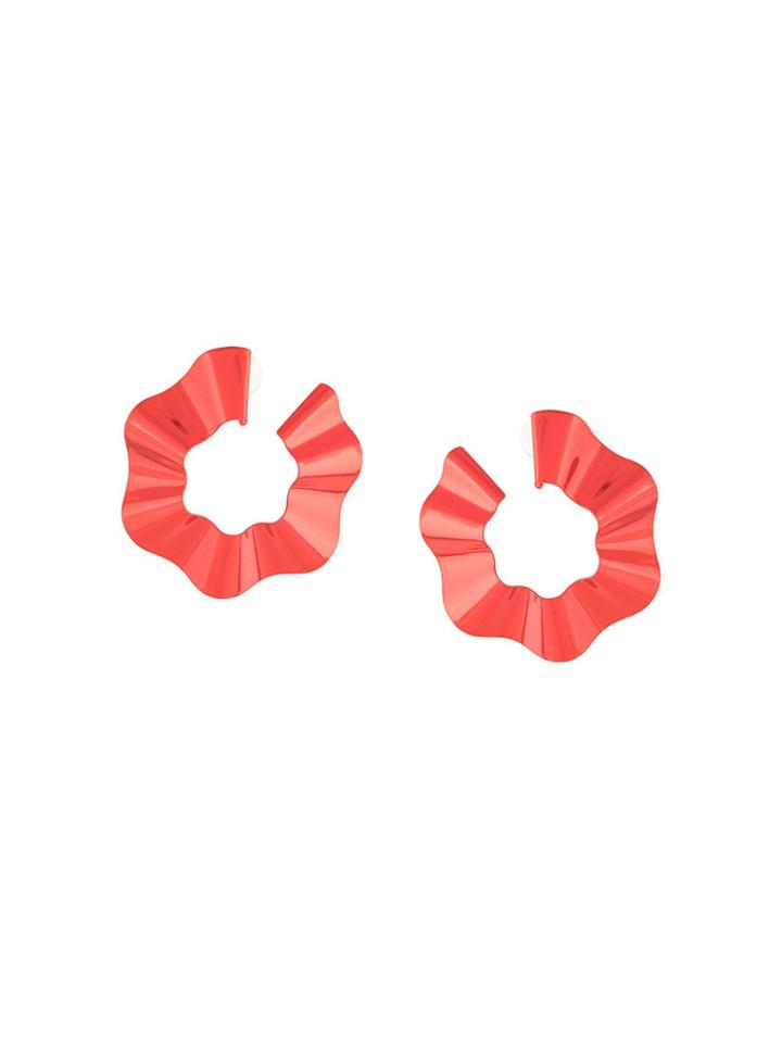Gaviria Large Ravioli Earrings - Red
