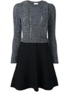 Red Valentino Knit Longsleeved Short Dress, Women's, Size: Small, Grey, Polyamide/viscose/wool/alpaca
