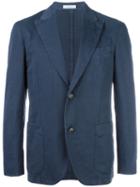 Boglioli Two Button Blazer, Men's, Size: 54, Blue, Cupro/cotton/linen/flax