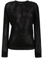 Philipp Plein Sheer Stripe Sweatshirt - Black