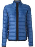 Michael Michael Kors Trimmed Puffer Jacket, Women's, Size: Small, Blue, Polyester
