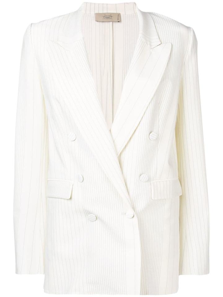 Maison Flaneur White Oversized Blazer