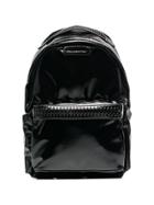 Stella Mccartney Black Falabella Go Faux Patent Leather Backpack