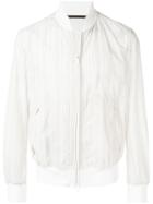 Ermenegildo Zegna Striped Bomber Jacket - Neutrals
