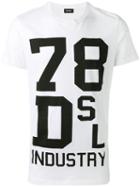 Diesel Printed T-shirt, Men's, Size: Medium, White, Cotton
