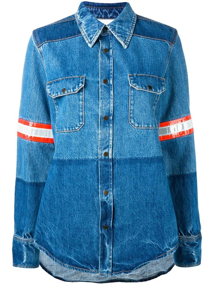 Calvin Klein 205w39nyc Reflective Denim Shirt - Blue