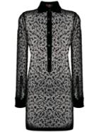 Romeo Gigli Pre-owned 1997 Sheer Shirt Dress - Black