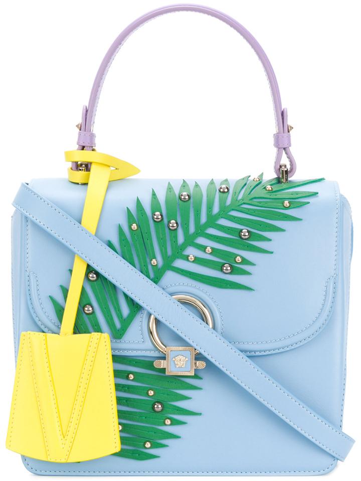 Versace Leaf Print Tote - Blue