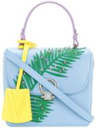 Versace Leaf Print Tote - Blue
