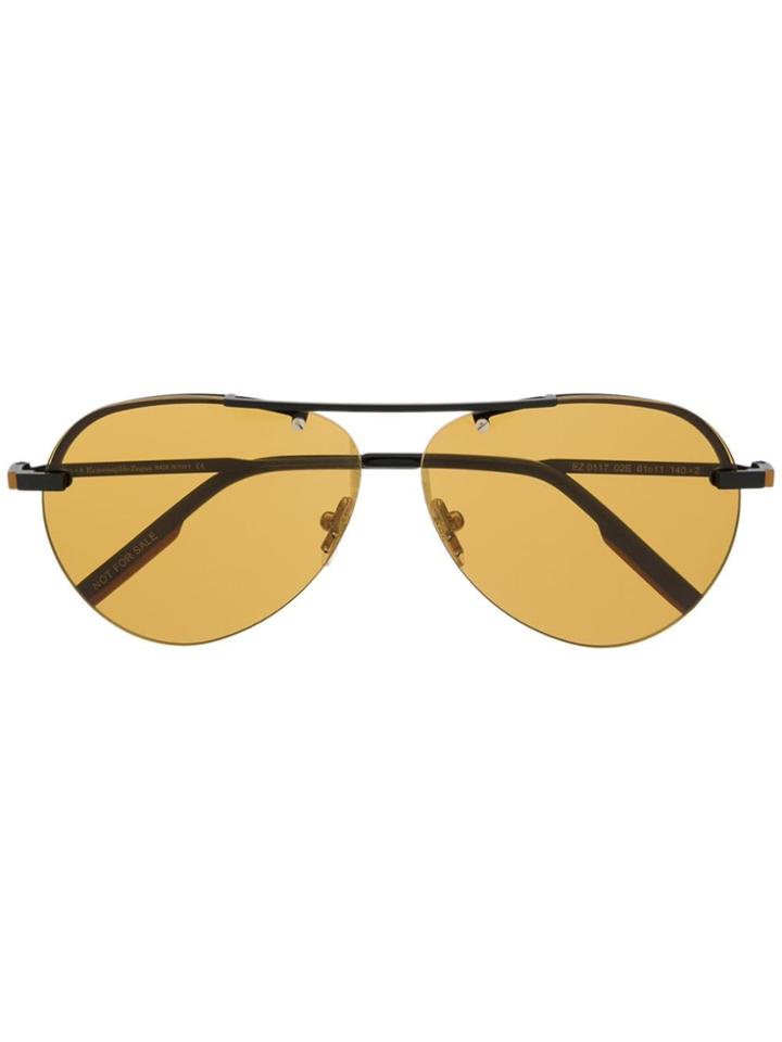 Ermenegildo Zegna Aviator Sunglasses - Black