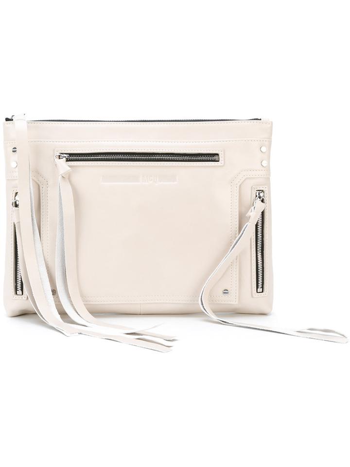 Mcq Alexander Mcqueen - Biker Pouch - Women - Leather - One Size, Nude/neutrals, Leather