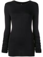 Thom Krom Long-sleeve Fitted Top - Black