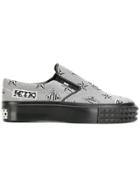 Ktz Monogram Slip-on Sneakers - Black