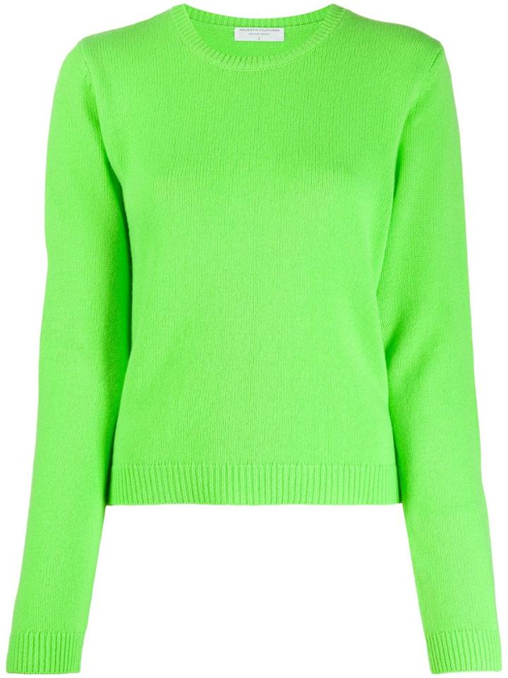 Majestic Filatures Loose Fit Knitted Jumper - Green