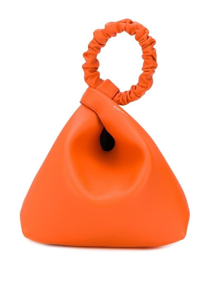 Elena Ghisellini Ruched Handle Clutch - Orange