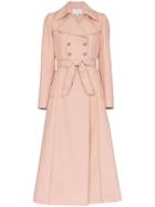 Giambattista Valli Belted Cotton-blend Trench Coat - Pink & Purple