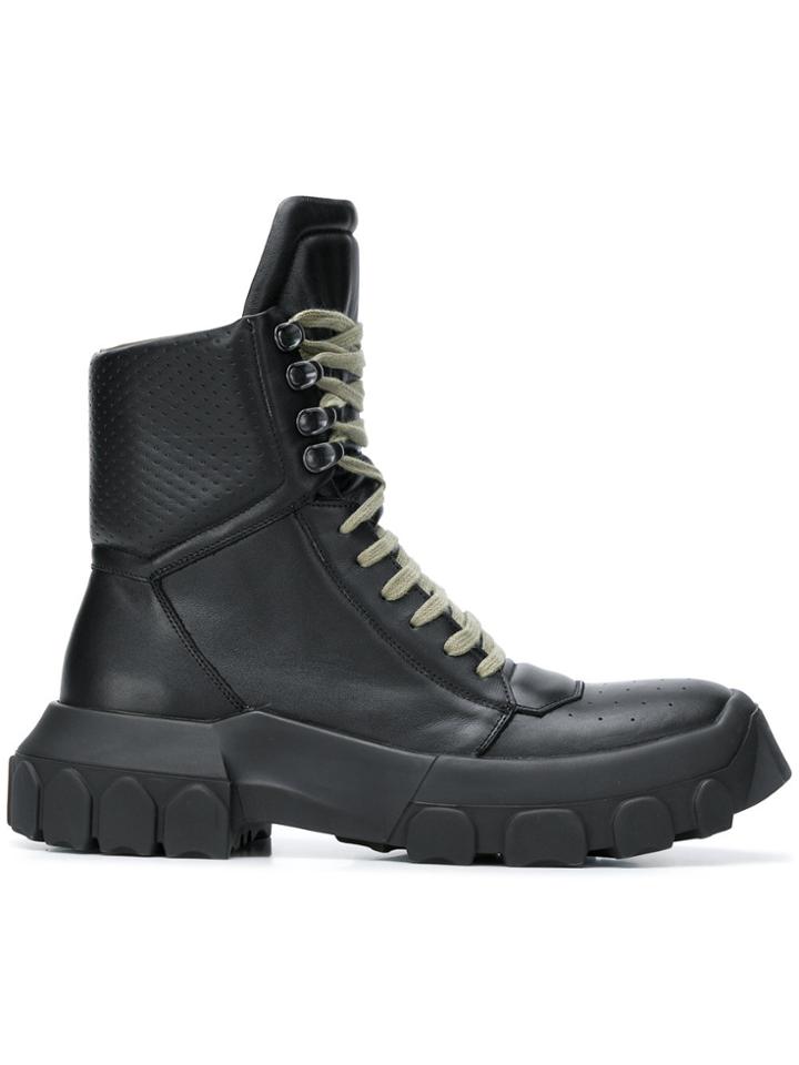 Rick Owens Ridged Style Boots - Black
