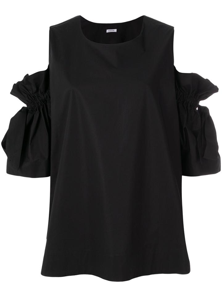 P.a.r.o.s.h. Cold Shoulder Top - Black