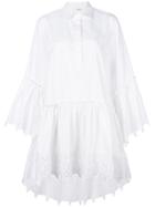 P.a.r.o.s.h. Perforated Star Shirt Dress - White