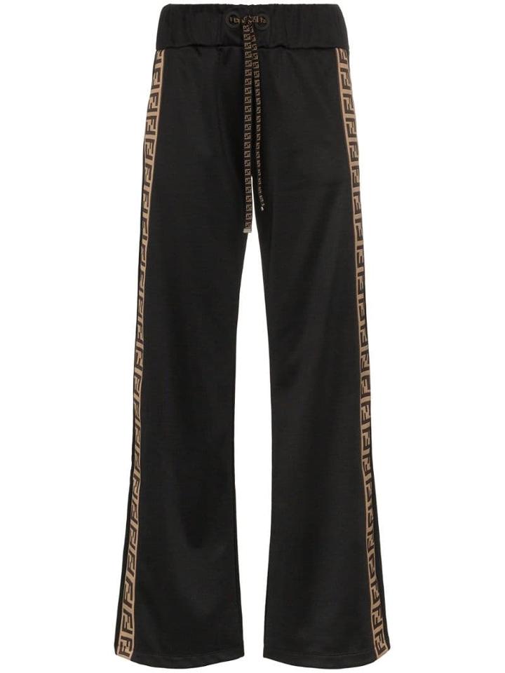 Fendi Logo Panel Track Trousers - Black