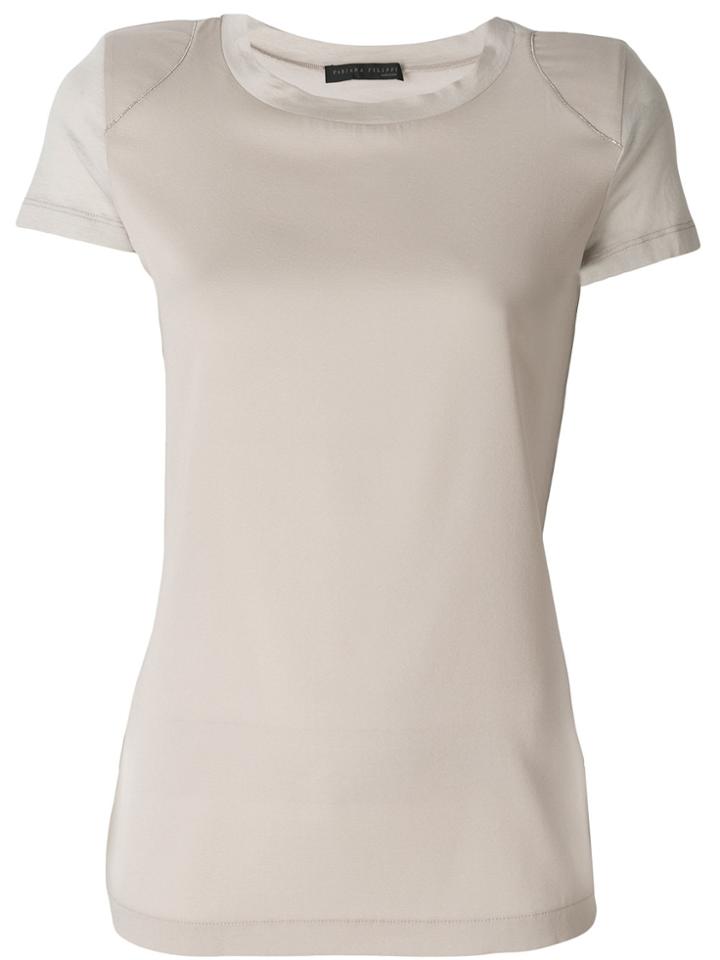 Fabiana Filippi Round Neck T-shirt - Nude & Neutrals