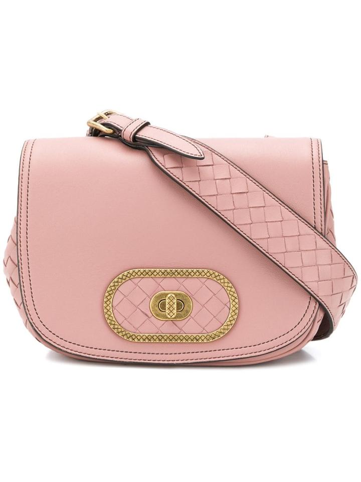 Bottega Veneta Crossbody Satchel Bag - Pink