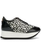 Alexander Smith Animal Printed Platform Sneakers - White
