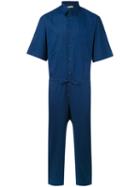 Lucio Vanotti - Short Sleeve Jumpsuit - Men - Cotton/spandex/elastane - 3, Blue, Cotton/spandex/elastane