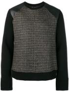 Neil Barrett Knitted Patch Jersey Sweater - Green