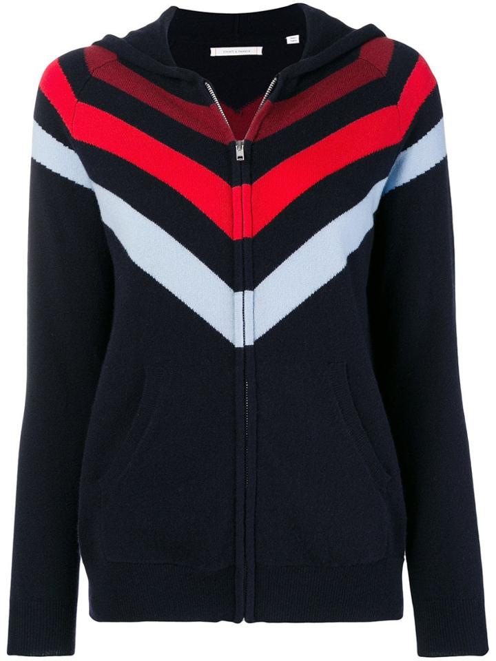 Chinti & Parker Stripe Detail Knitted Jacket - Blue