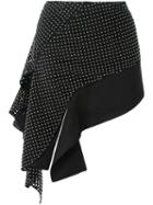 Anthony Vaccarello Asymmetric Skirt, Women's, Size: 38, Black, Zamac/polyester