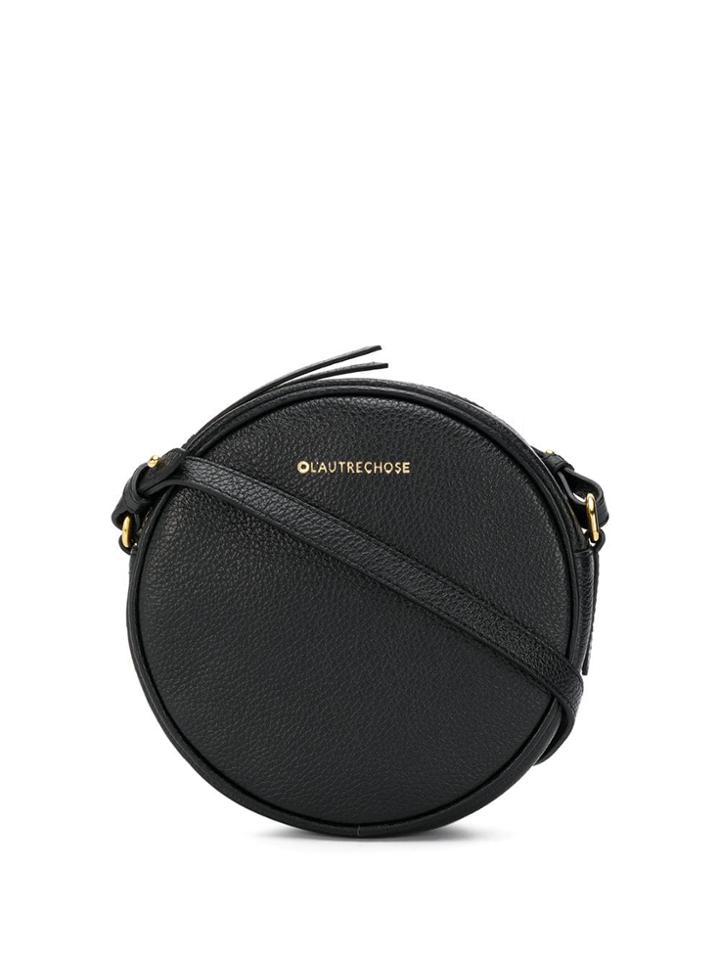 L'autre Chose Logo Stamp Cross Body Bag - Black