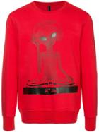 Blackbarrett 'dj Alien' Print Sweatshirt - Red