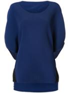 Issey Miyake - Ribbed Knit Top - Women - Polyester - 2, Blue, Polyester