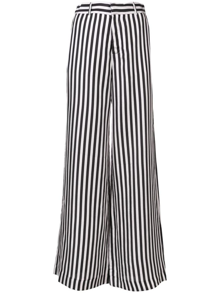 Rta Jupiter Striped Wide-leg Trousers - Black