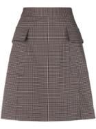 See By Chloé A-line Houndstooth Print Skirt - Brown