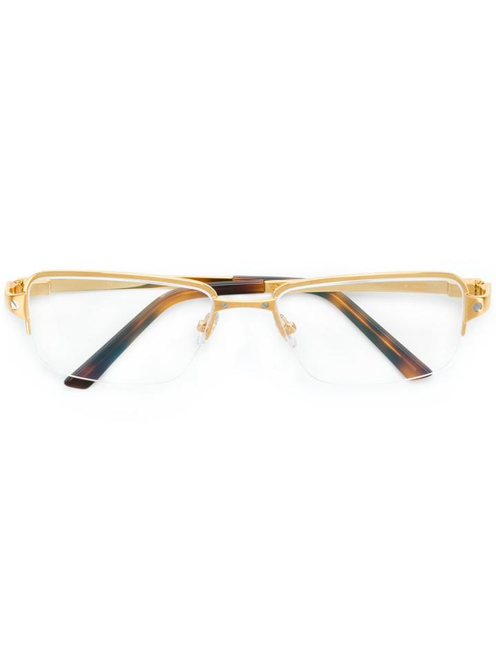 Cartier Santos De Cartier Glasses - Metallic