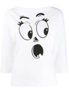 Moschino Pumpkin Face Print Sweatshirt - White
