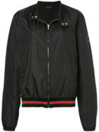 Gucci Vintage Sylvie Web Bomber Jacket - Black