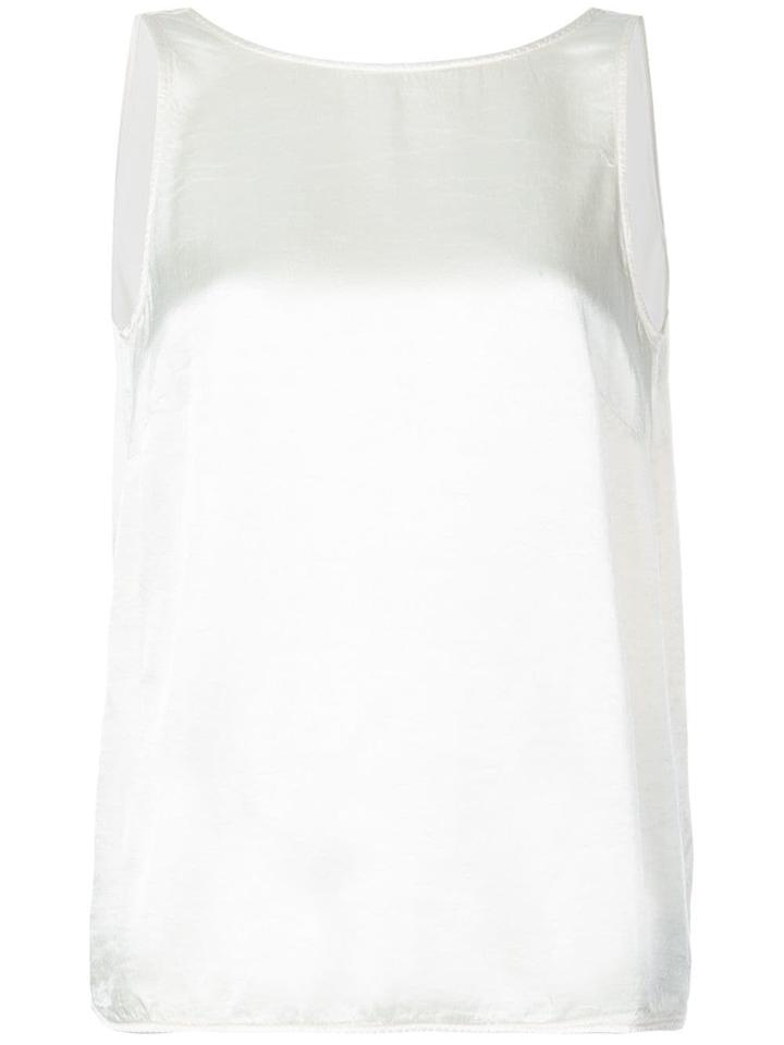 Raquel Allegra Sleeveless Open Back Top - White