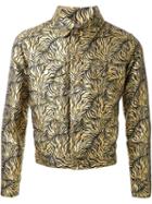 Dresscamp Tiger Stripe Jacquard Jacket, Men's, Size: 44, Black, Silk
