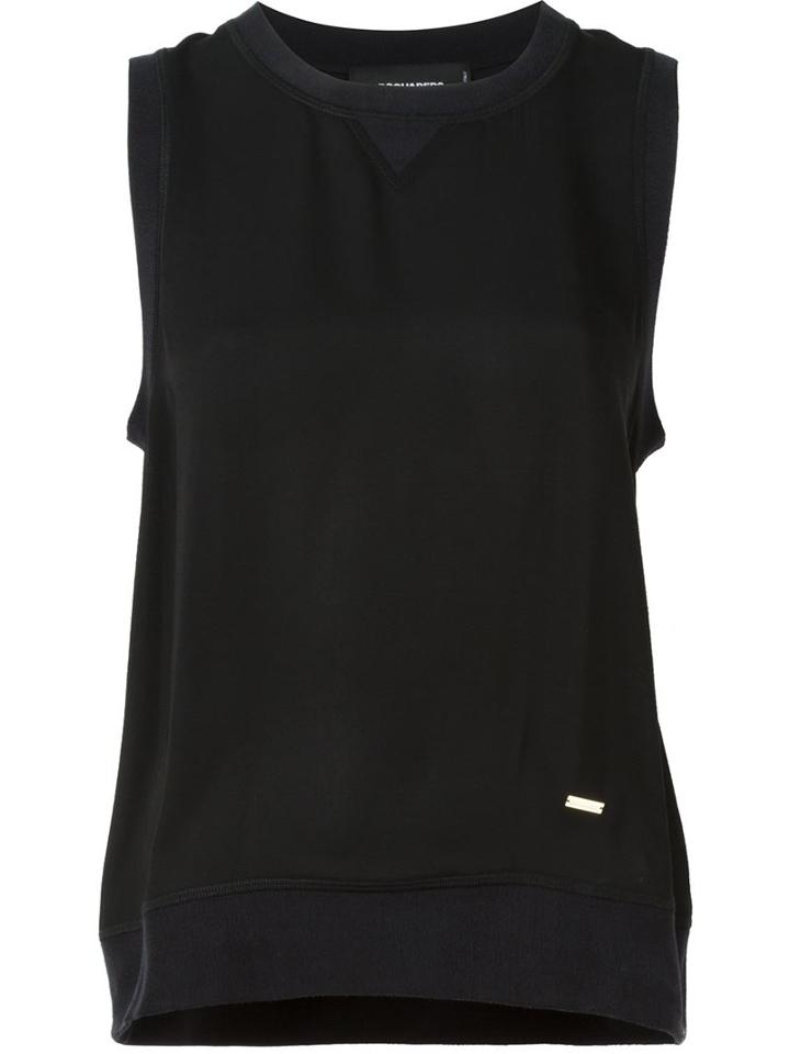 Dsquared2 Sleeveless Top, Women's, Size: 44, Black, Silk