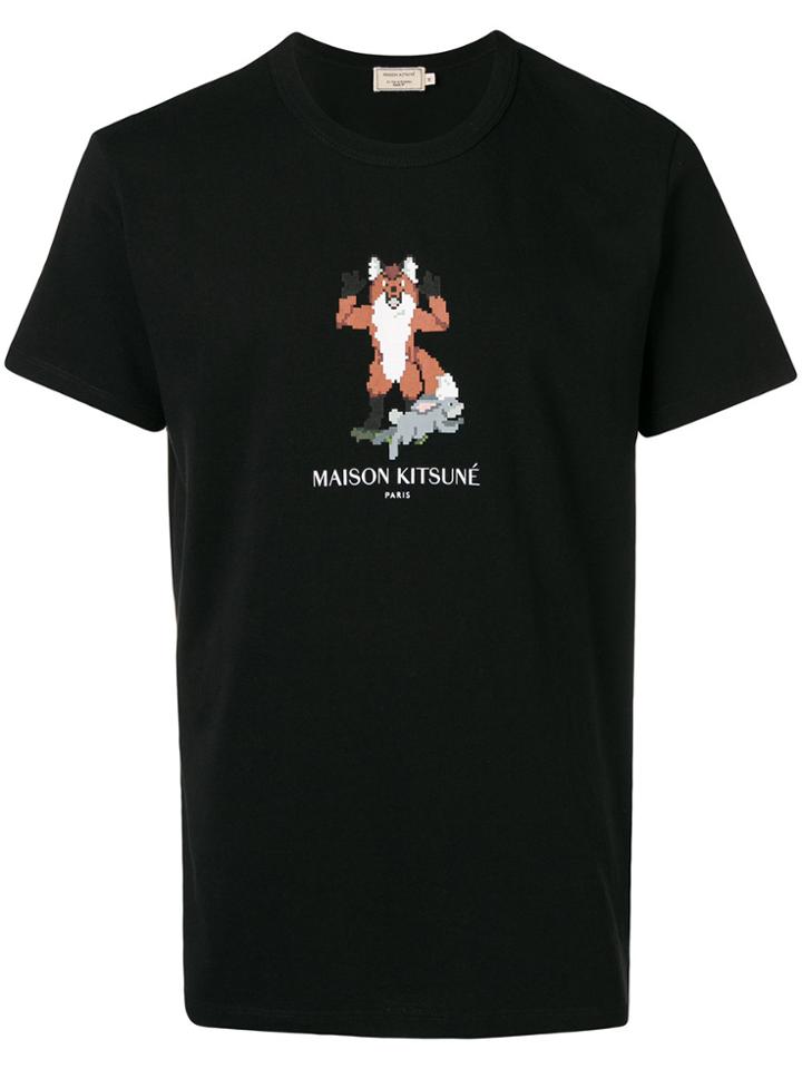 Maison Kitsuné Pixel Fox T-shirt - Black